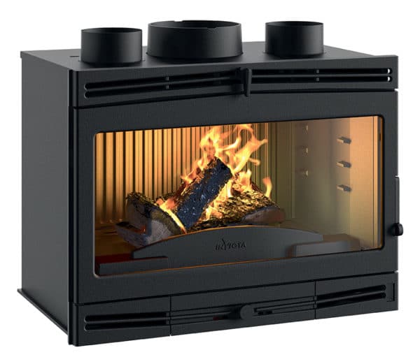 Insert à bois pour cheminée 700T turbo Invicta en fonte et carénage acier