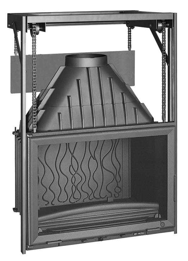Foyer pour cheminée fonte Invicta - 700 Grande Vision Relevable